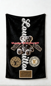 LV Teddy Bear Blanket Monogram Plush Throw 167